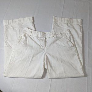 J. Crew Weathered Broken-In Chino Classic Twill White Cotton Pants - size 8Short